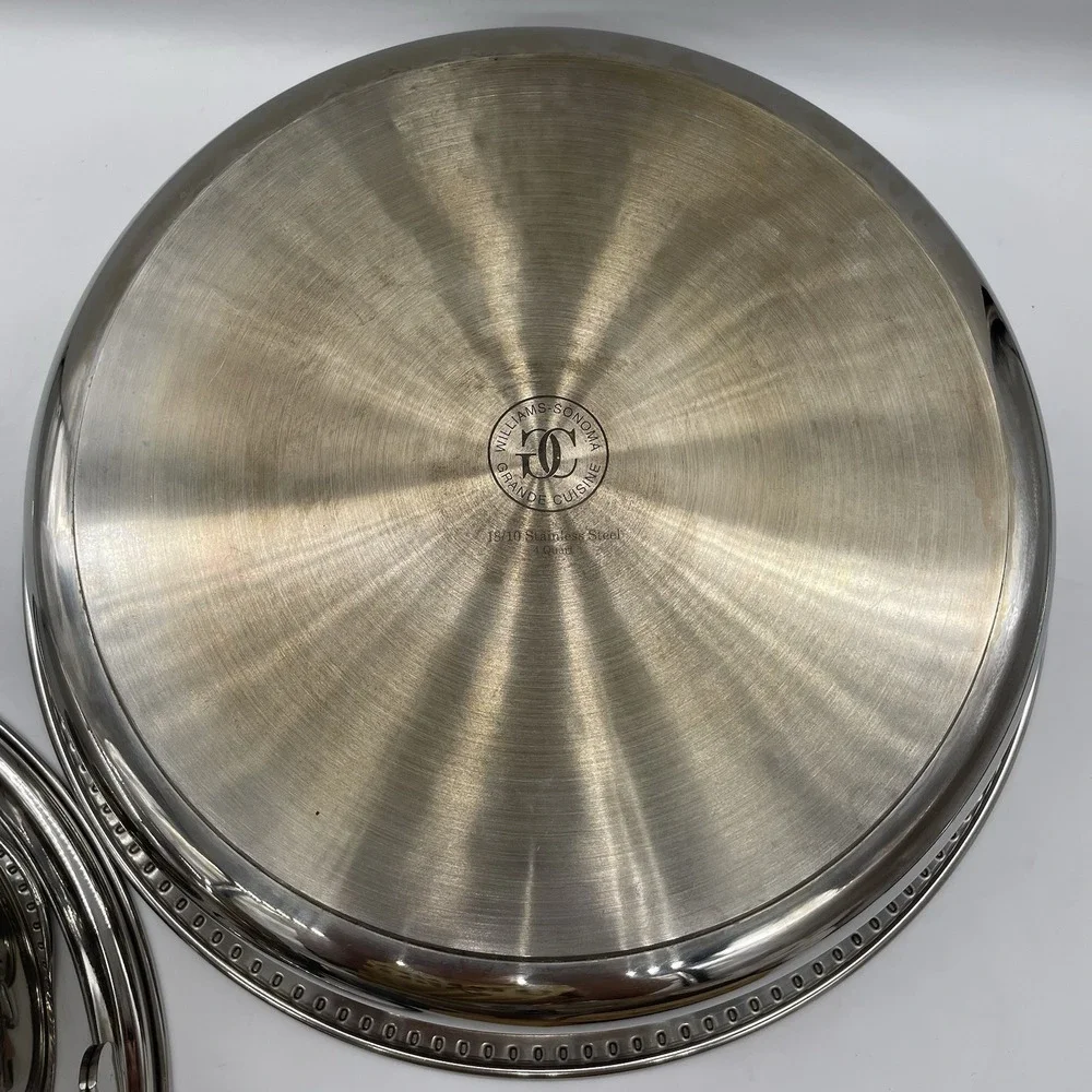 Rare Williams Sonoma Chafing Dish Grande Cuisine 4-6 Qt 18/10 Stainless Steel
